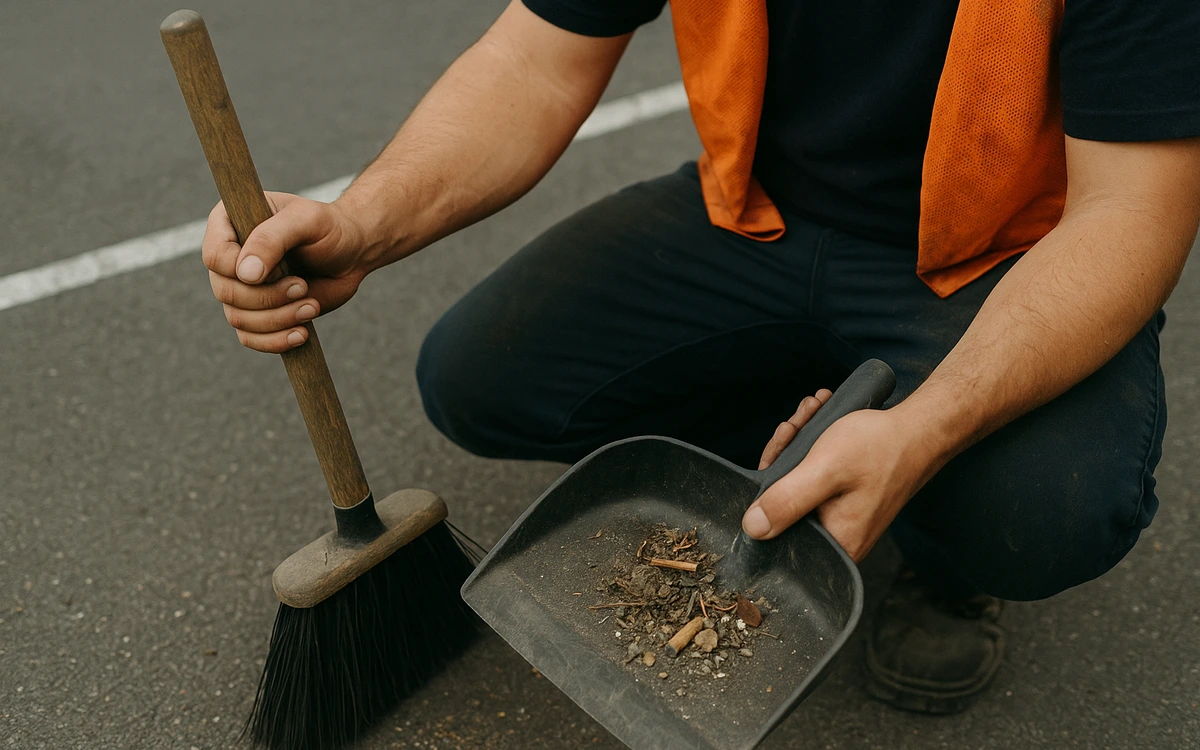 Parking lot cleaning contractor